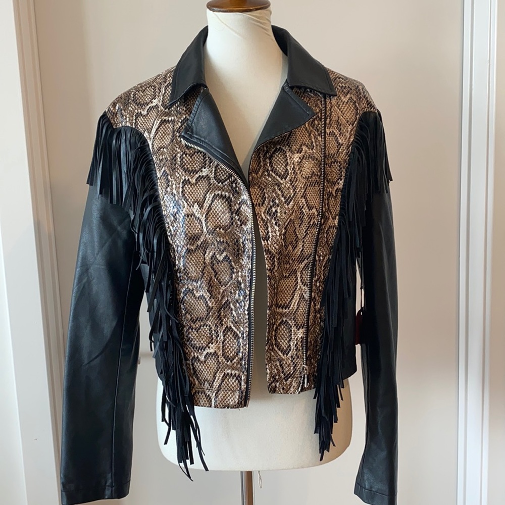 NWT fake leather jacket